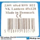 SM Navigation lamp 230V 65CD 85W — Manufacturer: danlamp, Model: 230V 65cd 85W B22, Manufacturers part number: 10057, Volt: 230 Volt
