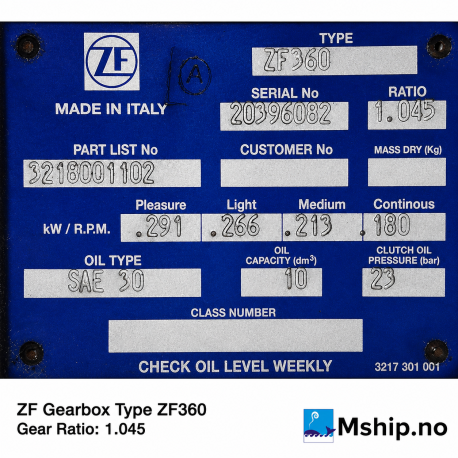 ZF Gearbox Type ZF360