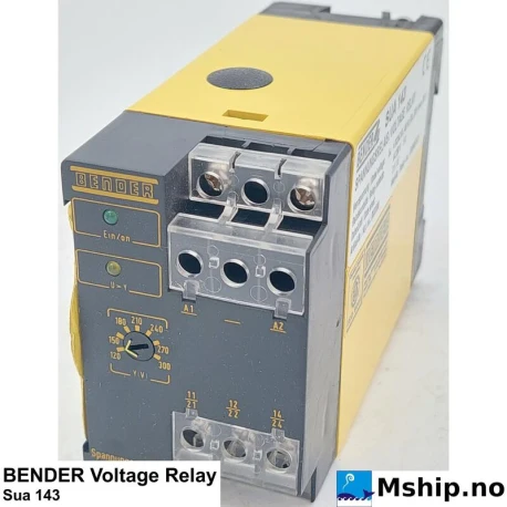 BENDER Voltage Relay Sua 143 — Manufacturer: BENDER, Model: Sua 143