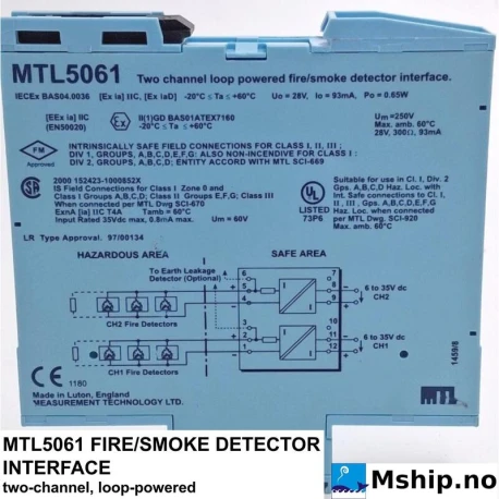 MTL5061 FIRE/SMOKE DETECTOR INTERFACE    https://mship.no