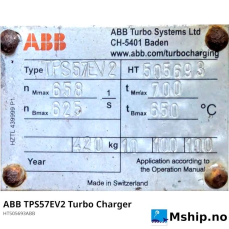 ABB TPS57EV2 Turbo charger