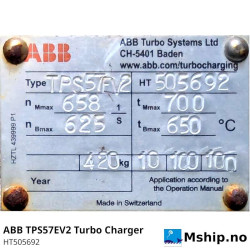 ABB TPS57EV2 Turbo charger