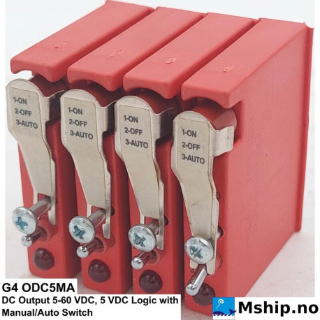 G4 ODC5MA DC Output 5-60 VDC, 5 VDC Logic with Manual/Auto Switch    https://mship.no