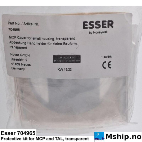 Esser 704965 Protective kit for MCP and TAL    https://mship.no