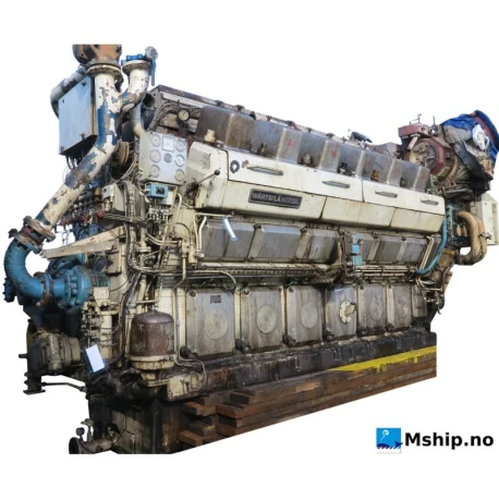 Wärtsilä 12V32 D — Manufacturer: Wärtsilä, Model: 12V32 D, Serial number: 6232, Performance specification: 133171, HP: 6032, kW: 4500, RPM: 750, Running Hours: 99642, Cylinder bore: 320 mm, Piston Stroke: 400 mm, Number of cylinders: 12, Displacement: 386 Litres , Cylinder configuration: V-angle  55°, Rotation direction: CCW - Counter clockwise seen from aft, Fuel Type: HFO, Other: Valmet gearbox for this engine available., Weight: 57 Ton