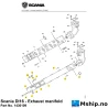 Scania DI16 - Exhaust manifold Part No. 1430109    https://mship.no