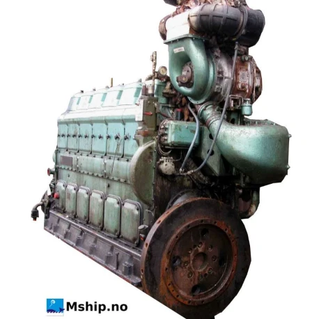 Wärtsilä 624TS — Manufacturer: Wärtsilä, Model: 624TS, Serial number: 1939, Performance specification: 13076, Year: 1977, HP: 1000, kW: 735, RPM: 750, Cylinder bore: 240 mm, Piston Stroke: 310 mm, Number of cylinders: 6, Displacement: 84,14 Liter, Cylinder configuration: In line, Turbo model: ABB VTR 200 N, Class: DNV