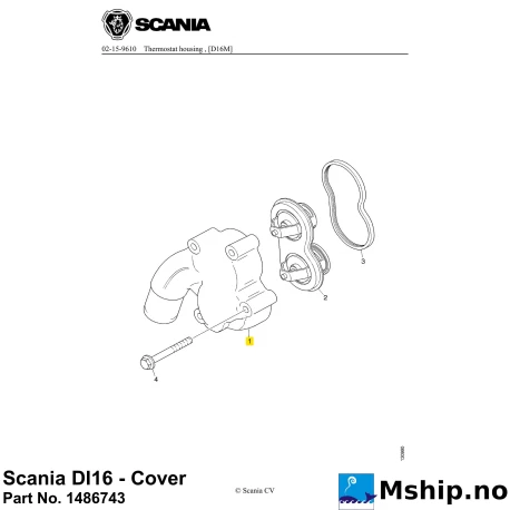 Scania DI16 - Cover Part No. 1486743    https://mship.no