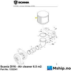 Scania DI16 - Air cleaner 6.5 m2 Part No. 1332341    https://mship.no