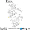 Scania DI16 - Intake manifold, lower Part No. 1421454    https://mship.no