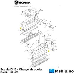 Scania DI16 - Charge air cooler Part No. 1421456    https://mship.no
