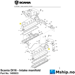 Scania DI16 - Intake manifold Part No. 1495833    https://mship.no