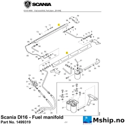 Scania DI16 - Fuel manifold Part No. 1499319    https://mship.no