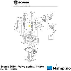 Scania DI16 - Valve spring, intake Part No. 1519700    https://mship.no