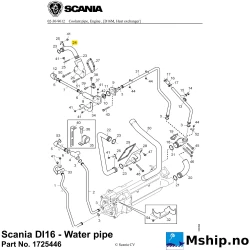 Scania DI16 - Water pipe Part No. 1725446    https://mship.no