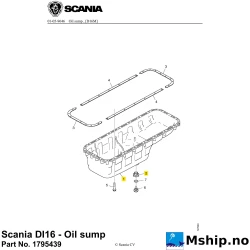 Scania DI16 - Oil sump Part No. 1795439    https://mship.no