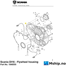 Scania DI16 - Flywheel housing Part No. 1848555    https://mship.no