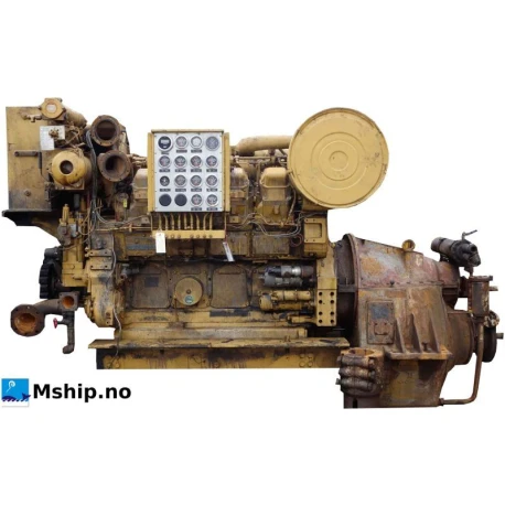 Caterpillar 3508 — Manufacturer: Caterpillar, Model: 3508, Running Hours: 94531, Cylinder bore: 170 mm, Piston Stroke: 190 mm, Number of cylinders: 8, Cylinder configuration: V-engine, Rotation direction: CCW - Counter clockwise seen from aft, Fuel Type: Diesel, Other: Engine plate is missing., Remarks: Displacement 34.53 l, DIMENSIONs: Length 2136.0 mm.  Width 1703.0 mm. Height 1720.0 mm. Weight about 4310 kg.
